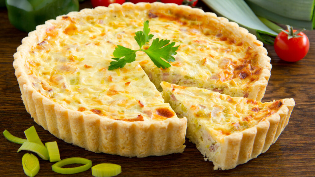 Quiche lorraine à pâte croustillante