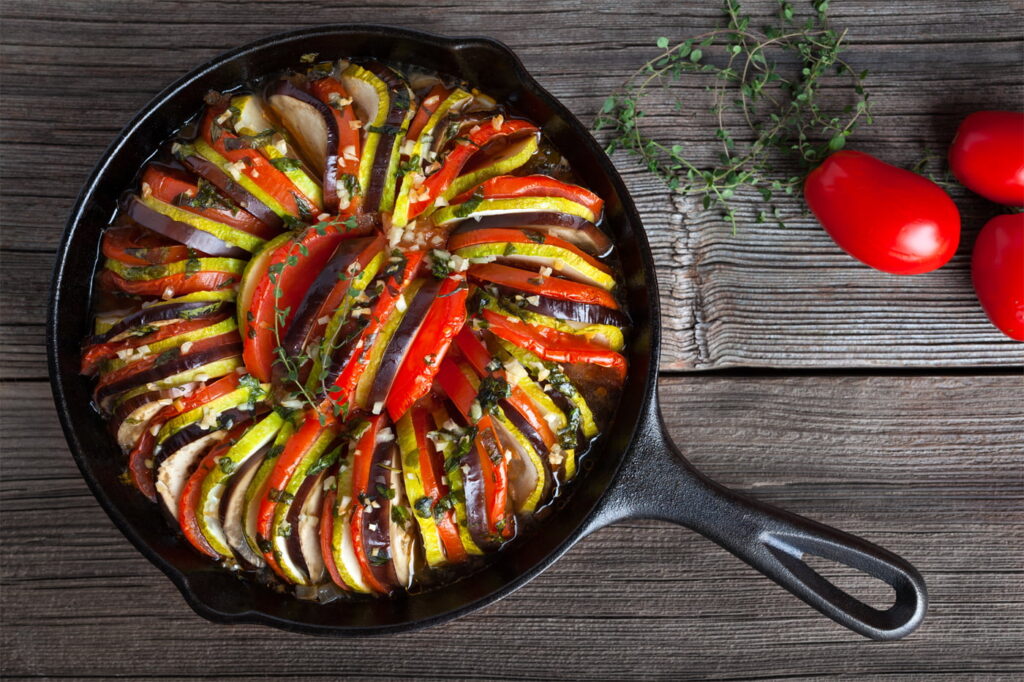 Légumes variés rôtis au four